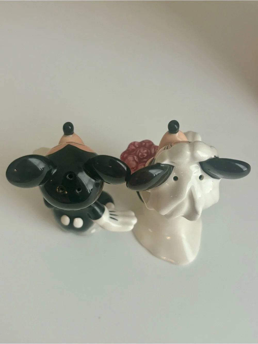 Vintage Mickey & Minnie Bride and Groom Salt & Pepper Shakers